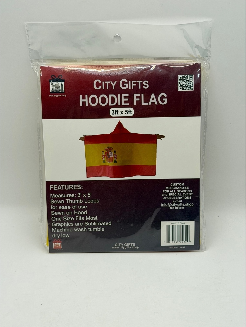 City Gifts Spain hoodie flag